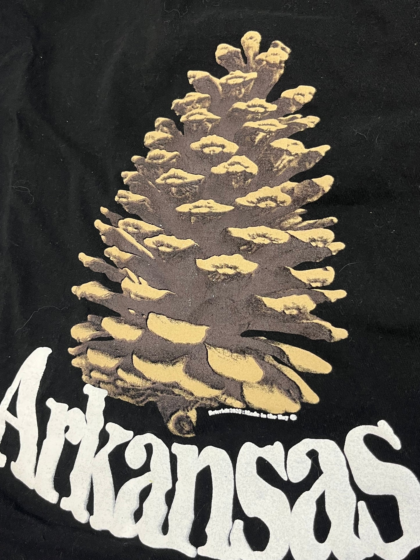 L Arkansas Pinecone Shirt Black