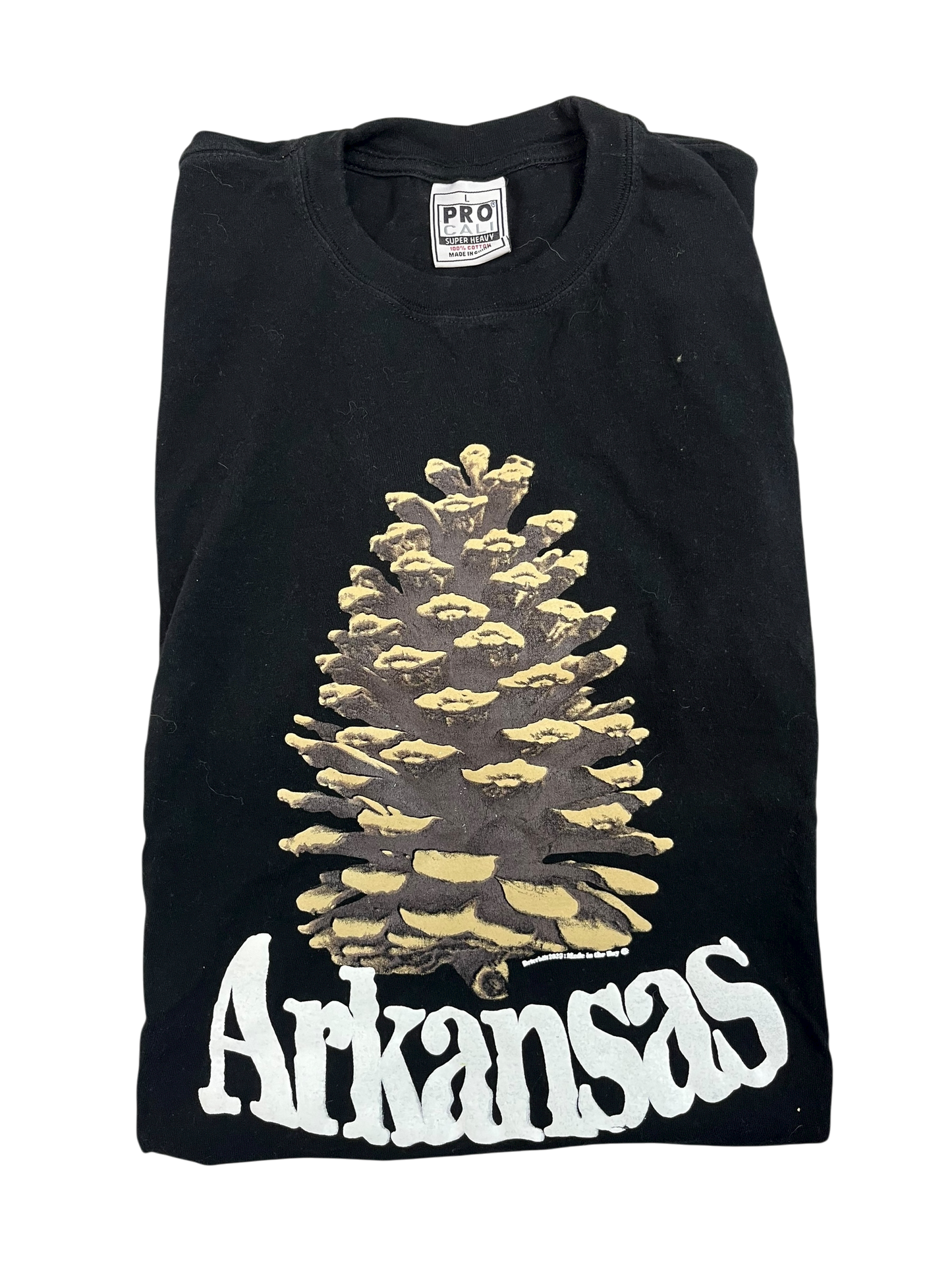 L Arkansas Pinecone Shirt Black