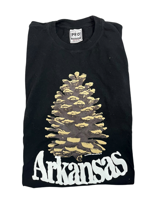 L Arkansas Pinecone Shirt Black