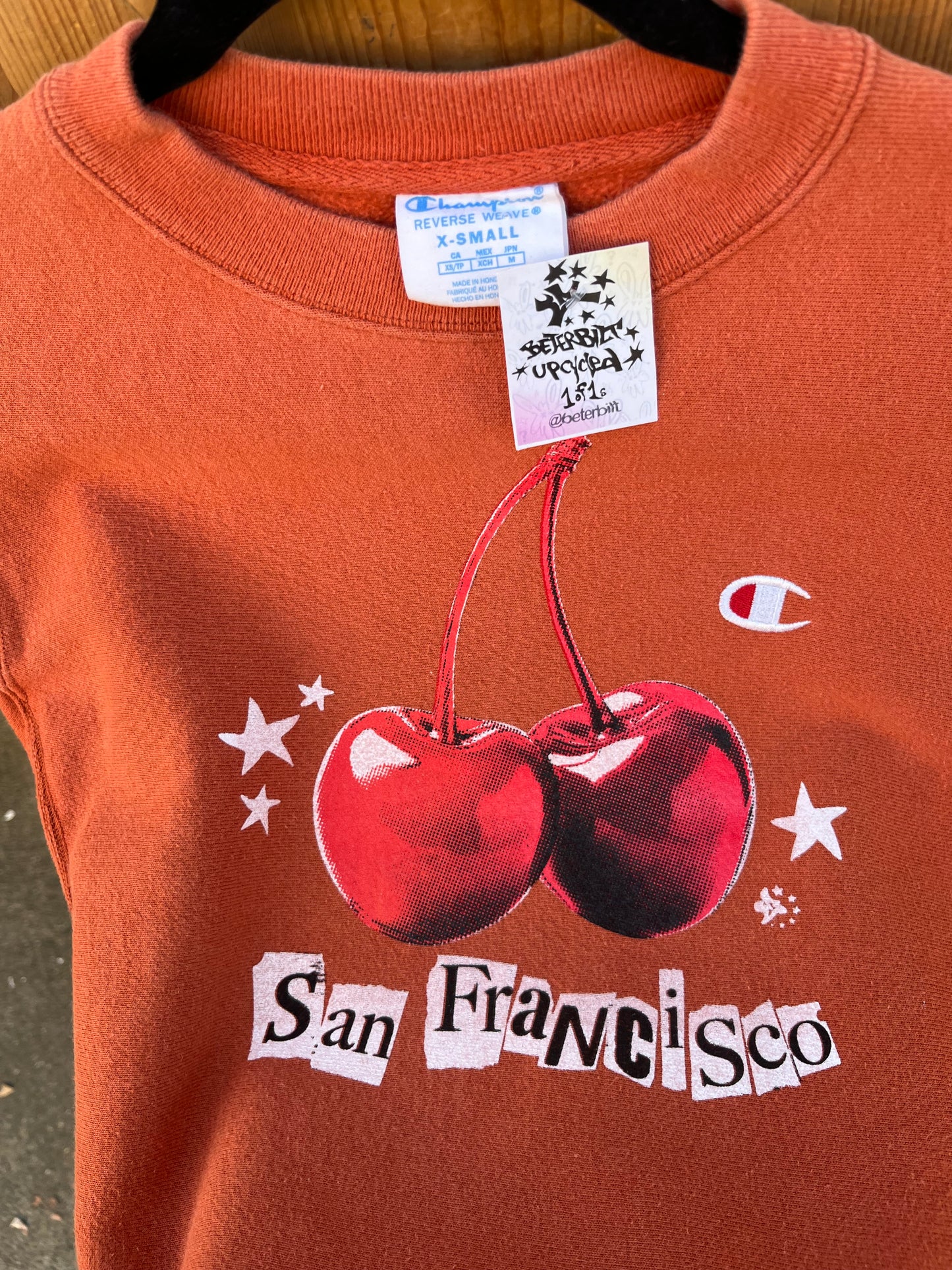 XS Orange Cherry Champion Sweatshirt