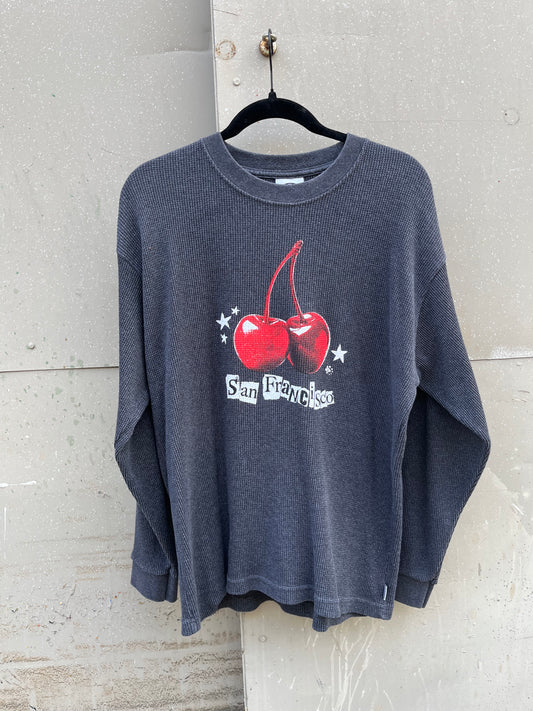 M Cherry Waffle Thermal Longsleeve