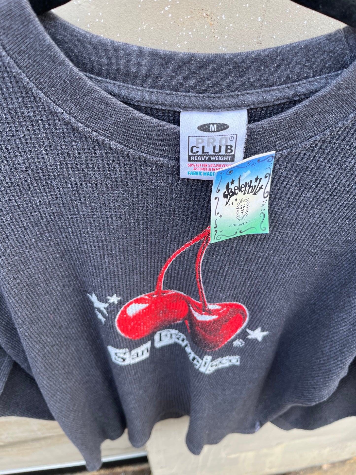 M Cherry Waffle Thermal Longsleeve