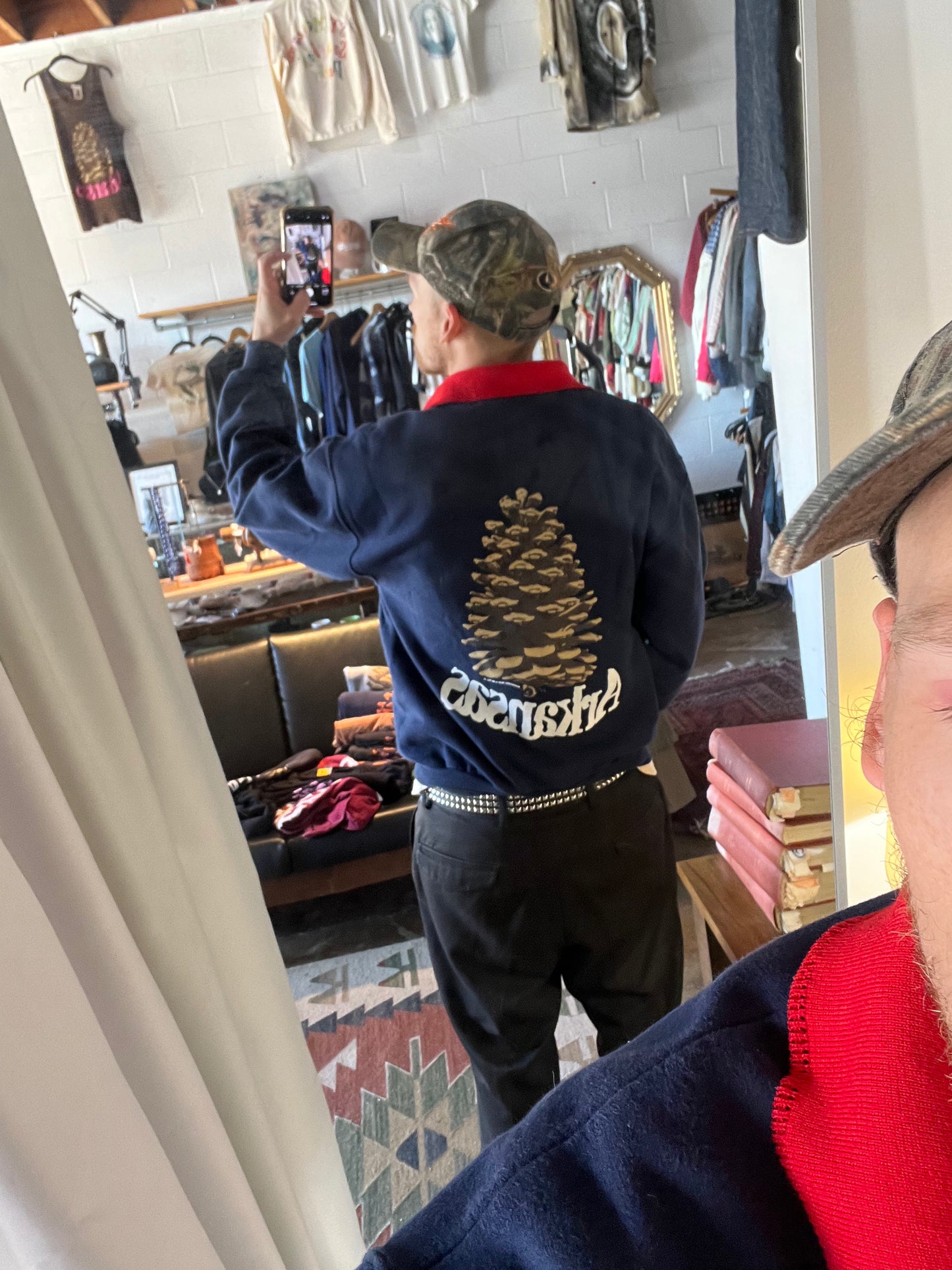 M Cardinal Pinecone Quarter Zip Pullover