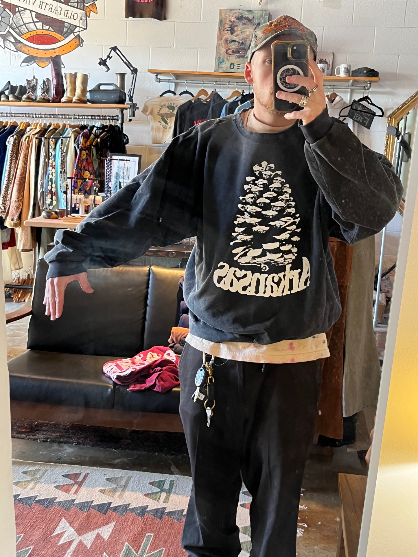 XL Heavyweight Vintage Snowcone Pinecone Sweatshirt