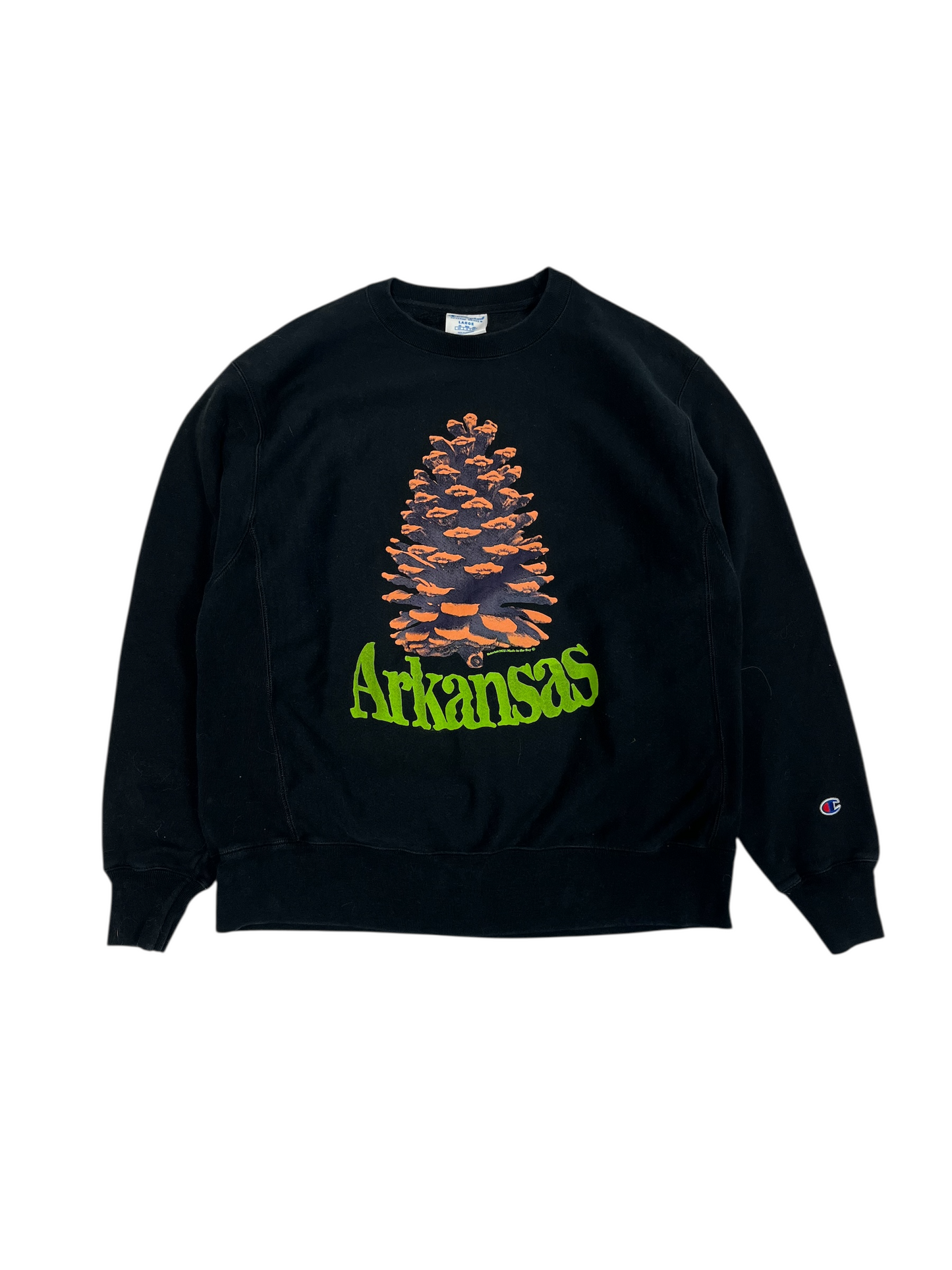 L Champion Arkansas Pinecone Sweatshirt Black