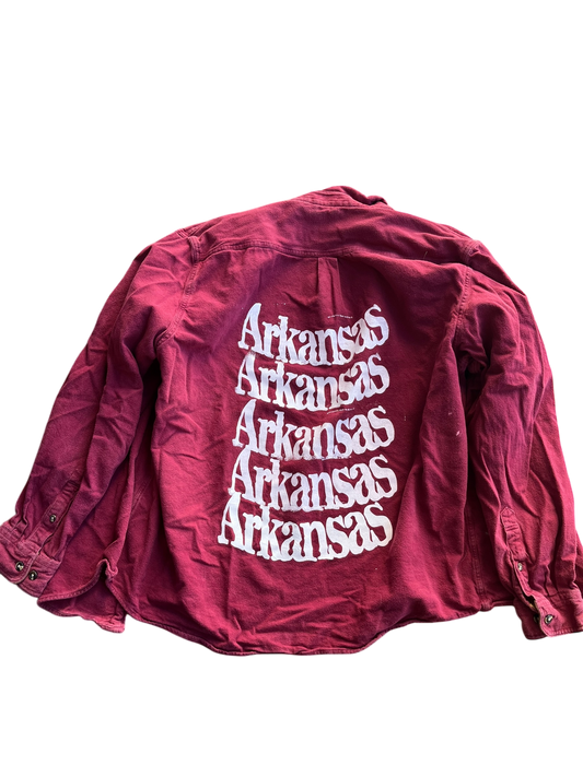XL Arkansas Spellout Flannel