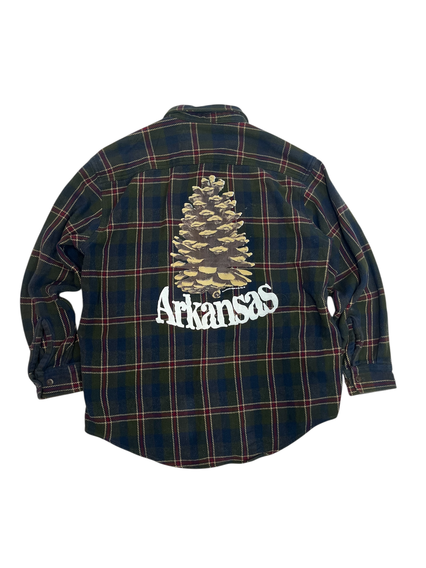 L/XL Cotton Flannel Pinecone Buttonup