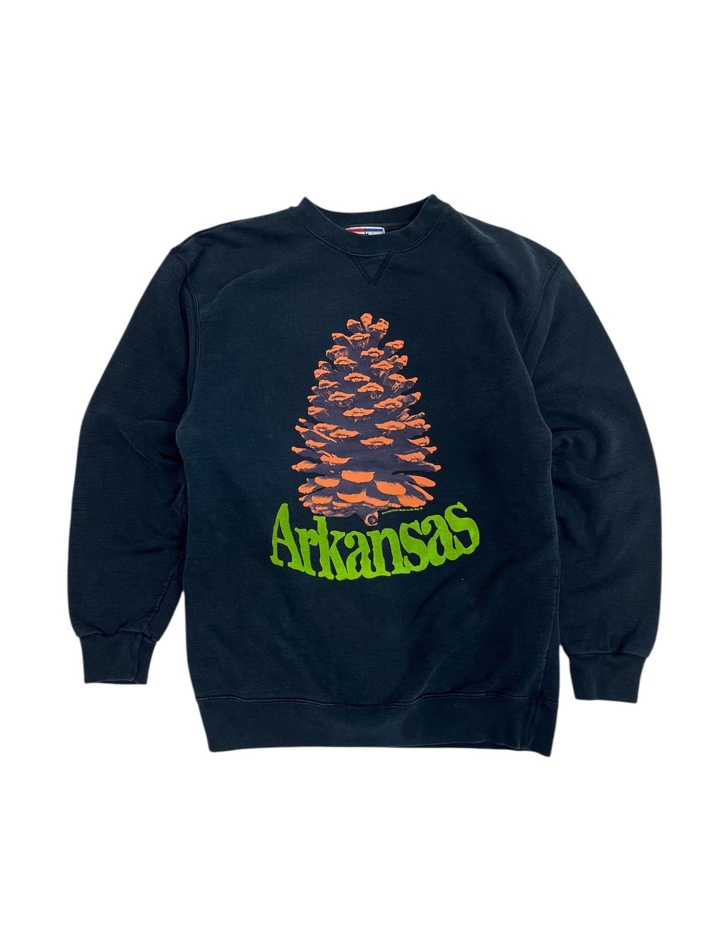 XS/S Vintage Heavyweight Arkansas Pinecone Sweatshirt Black Halloween 2025