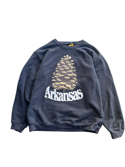 M Y2K Lands End Arkasnas Pinecone Sweatshirt