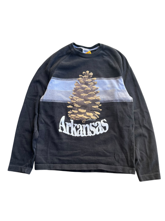 S Y2K Old Navy Arkansas Pinecone Cotton Raglan Pullover