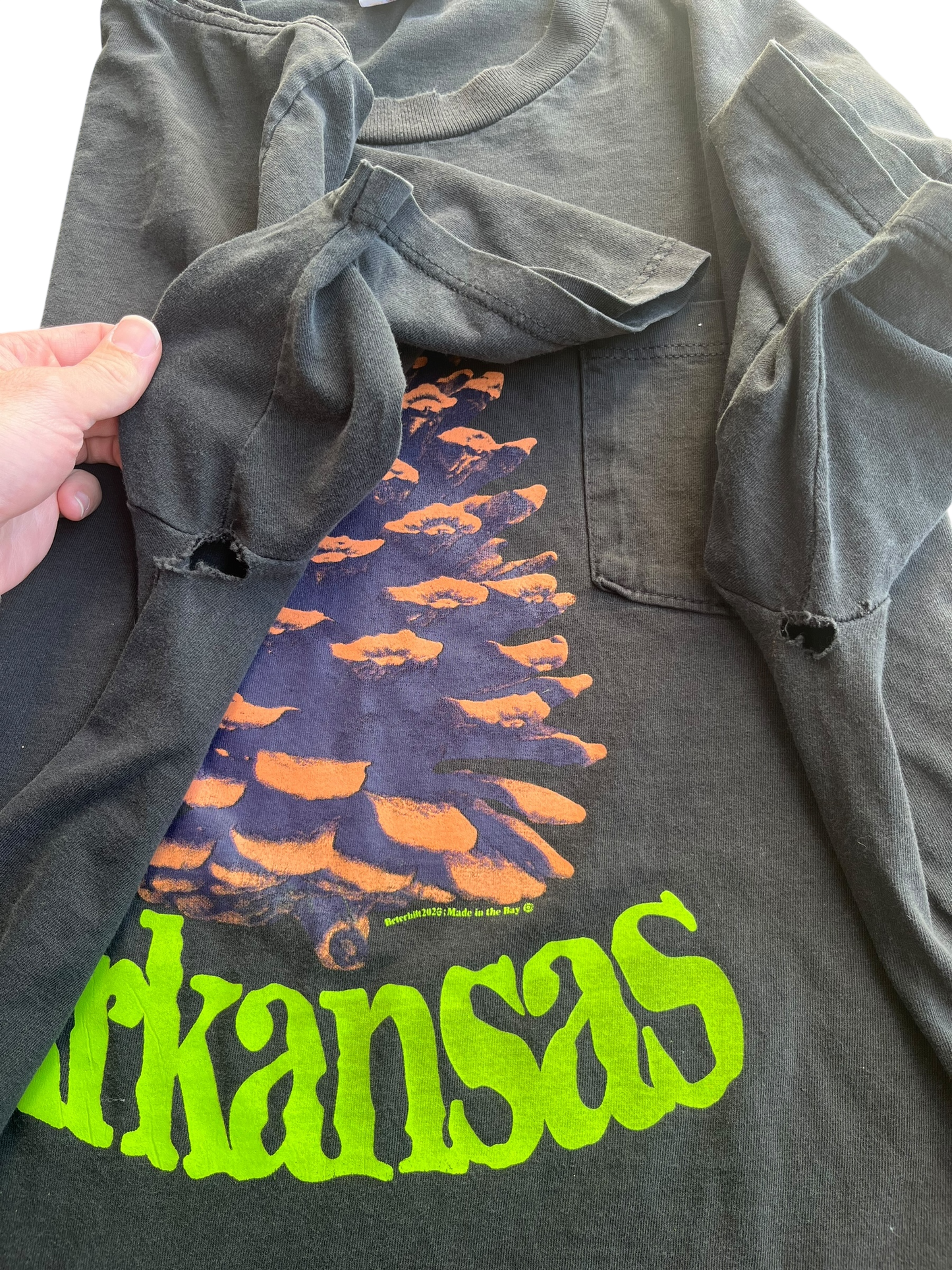 XL Vintage Halloween Pinecone Pocket Shirt